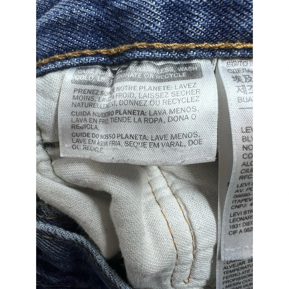 Levi's 501 Men's Jeans 36x30 Blue Button Fly Straight Leg Denim